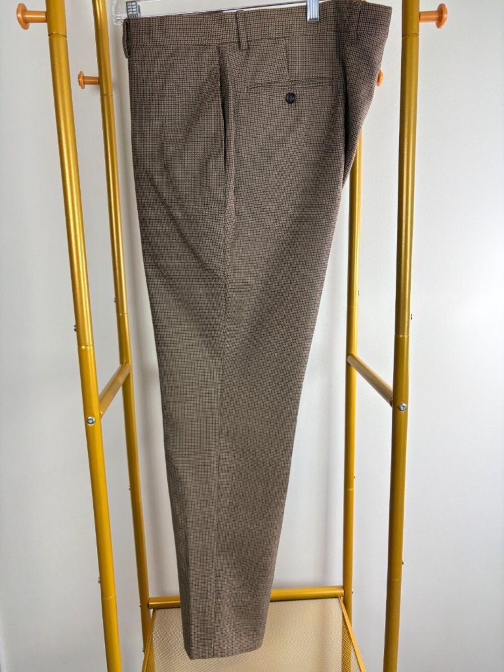 $990.00 NEW Dunhill Mens ***Tan & Black Check*** Dress Pants 38 Waist